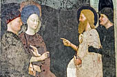 Castiglione Olona - Battistero della Collegiata. Il ciclo di affreschi della cappella di San Giovanni Battista (Masolino s Panicale 1435 circa). Erode ed Erodiate accusati da San Giovanni. 